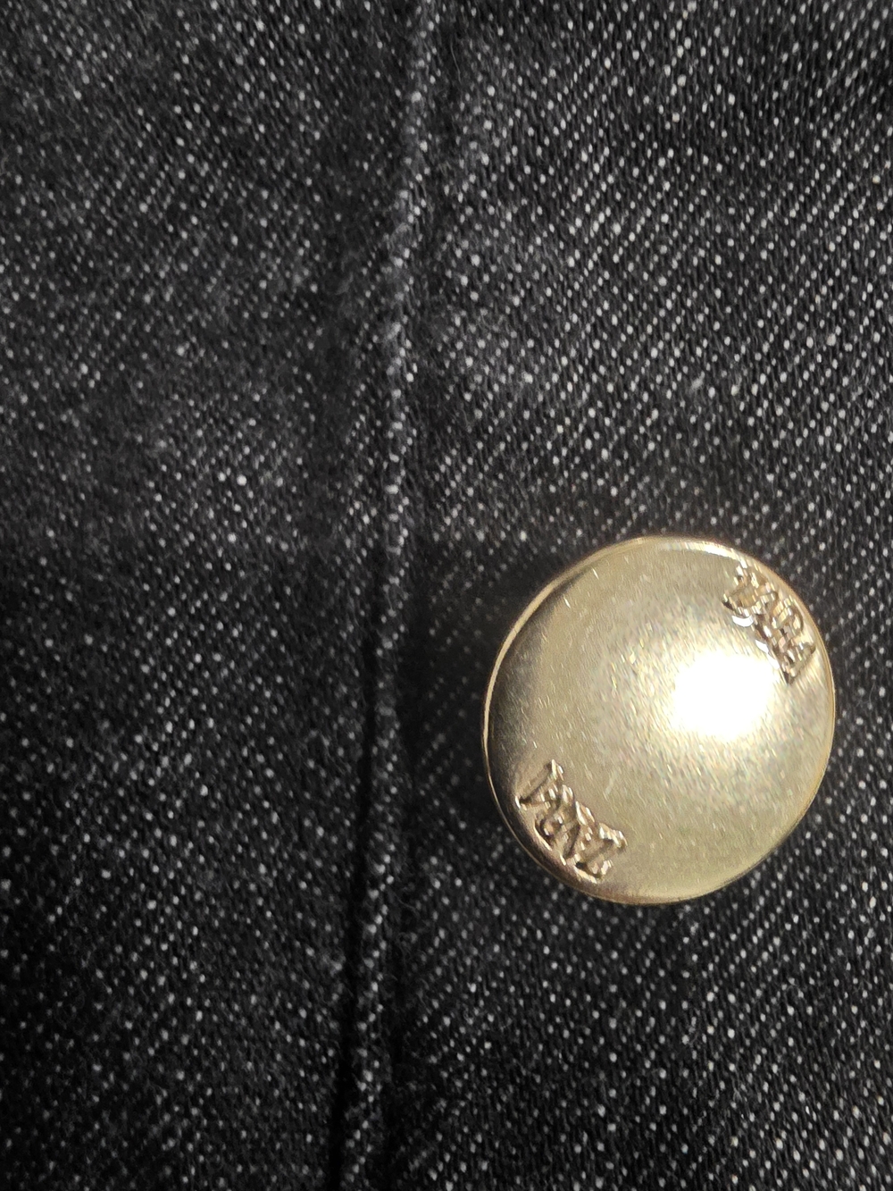 NEW.ZARA.Button-Front Long Sleeve Midi Dress in Dark Gray - Picture 3 of 8